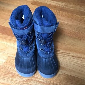 Lands end expedition snow boots navy 13